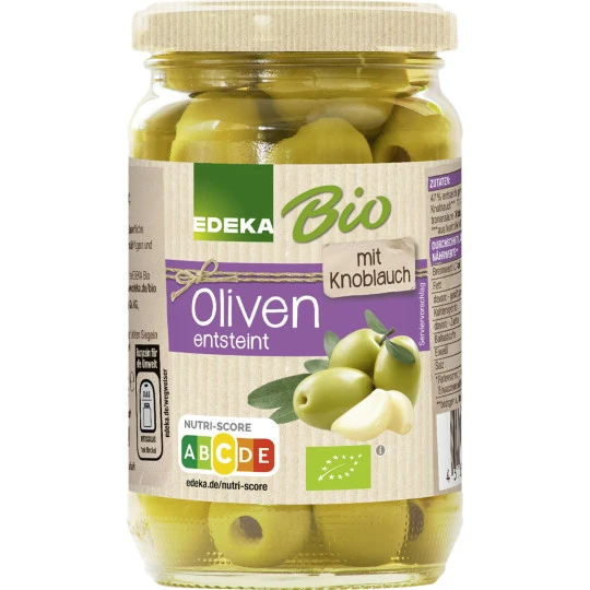 Bio Oliven Gefüllt Mit Knoblauch 350G 3 Bio Oliven Gefüllt Mit Knoblauch 350G