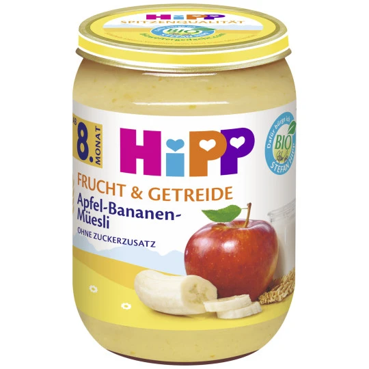 Hipp Bio Frucht & Getreide Apfel-Bananen-Müesli Ab 8.Monat 190G 3 Hipp Bio Frucht & Getreide Apfel-Bananen-Müesli Ab 8.Monat 190G