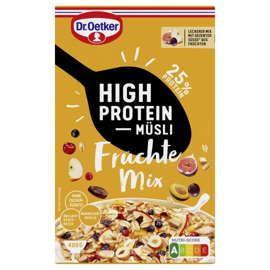 Dr.Oetker High Protein Müsli Früchte Mix 400G 2 Dr.Oetker High Protein Müsli Früchte Mix 400G