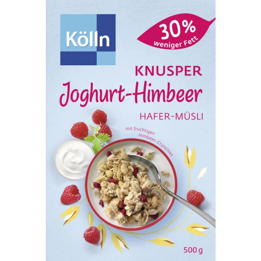 Müsli Knusper Joghurt Himbeer 30% Weniger Fett 500G 3 Müsli Knusper Joghurt Himbeer 30% Weniger Fett 500G