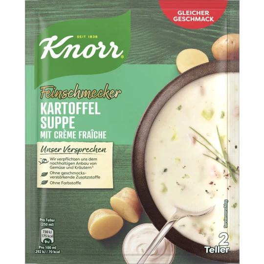 Knorr Feinschmecker Kartoffelsuppe Mit Creme Fraiche Suppe 70G 3 Knorr Feinschmecker Kartoffelsuppe Mit Creme Fraiche Suppe 70G