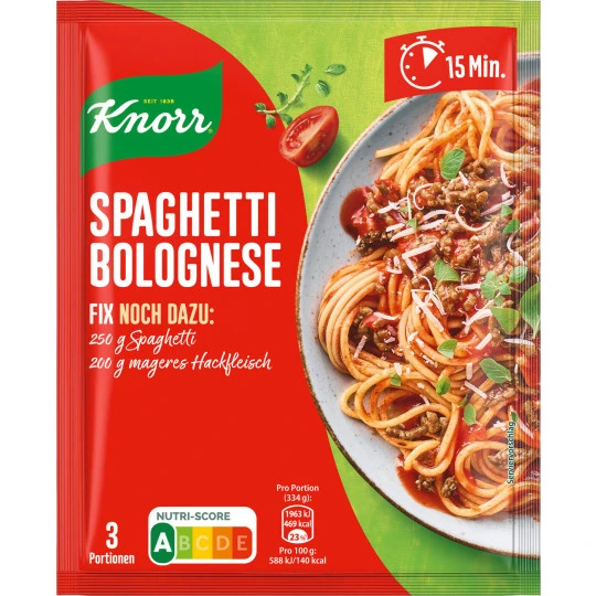 Knorr Fix Spaghetti Bolognese 40G 3 Knorr Fix Spaghetti Bolognese 40G