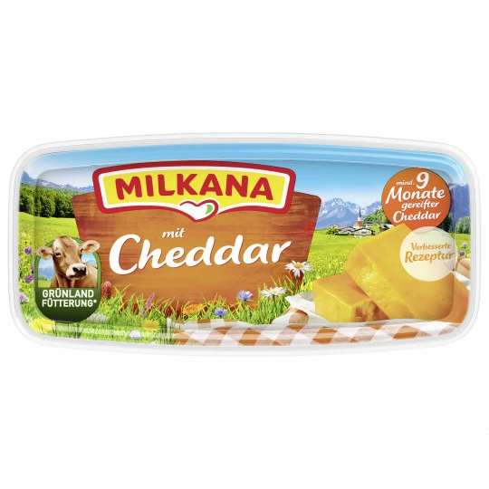 Schmelzkäse Mit Cheddar 48% Fett 190G 3 Schmelzkäse Mit Cheddar 48% Fett 190G
