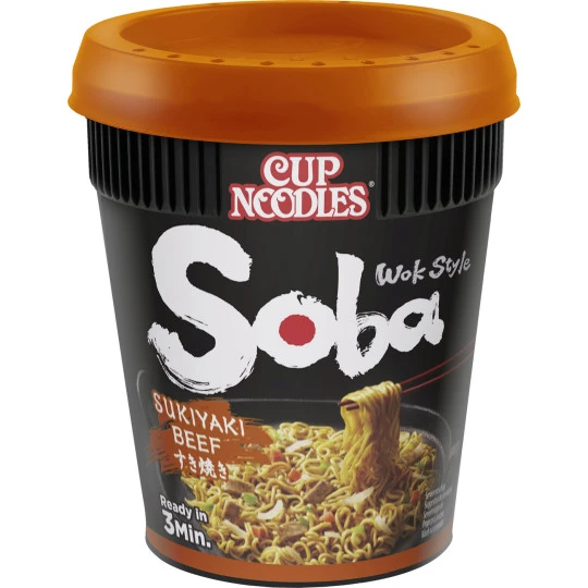 Cup Noodles Soba Sukiyaki Beef 89G 3 Cup Noodles Soba Sukiyaki Beef 89G